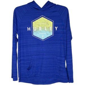Hurley Boys Long Sleeved H20-Dri Hoodie - Blue - XL 13-15